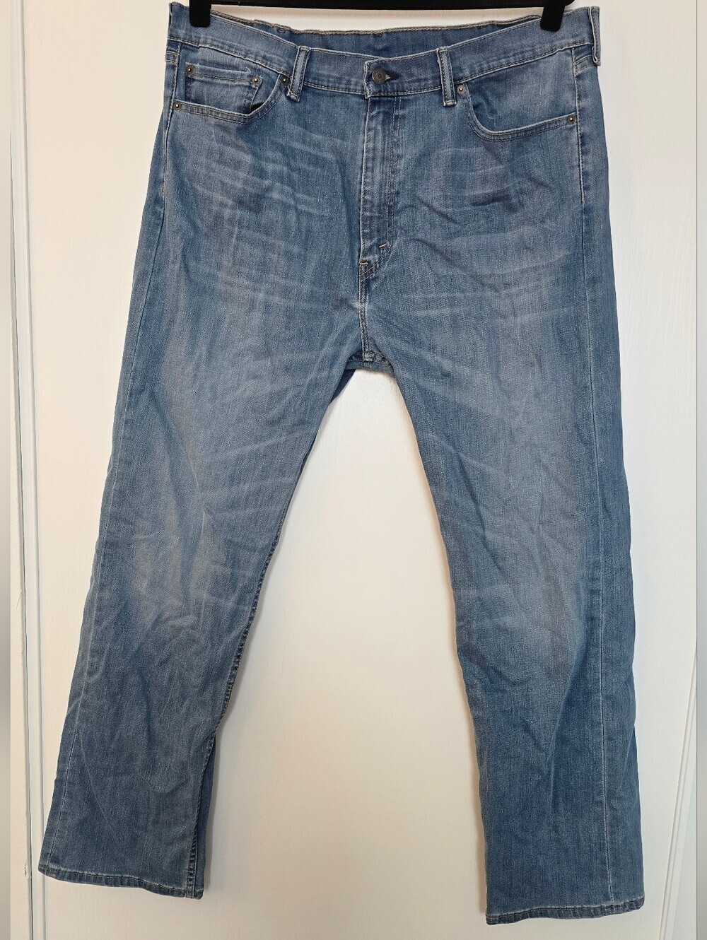 Levi's - Men's 505 Regular Fit Straight Leg Denim Blue Jeans